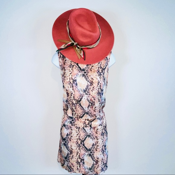 Pink Pure Silk Multicolor Snake Print Wrap Dress H&M Exclusive Studio SS 2015 - Picture 3 of 16